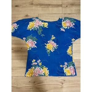 Vintage Mclnerny Hawaiian Womens Top Large Floral